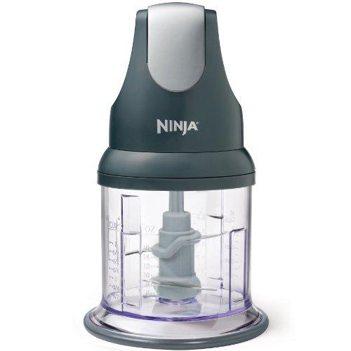 Ninja NJ100GR Express Chop Manual Food Processor for Chopping Mincing Pureeing Vegetables and other Ingredients 16-Ounces Gray