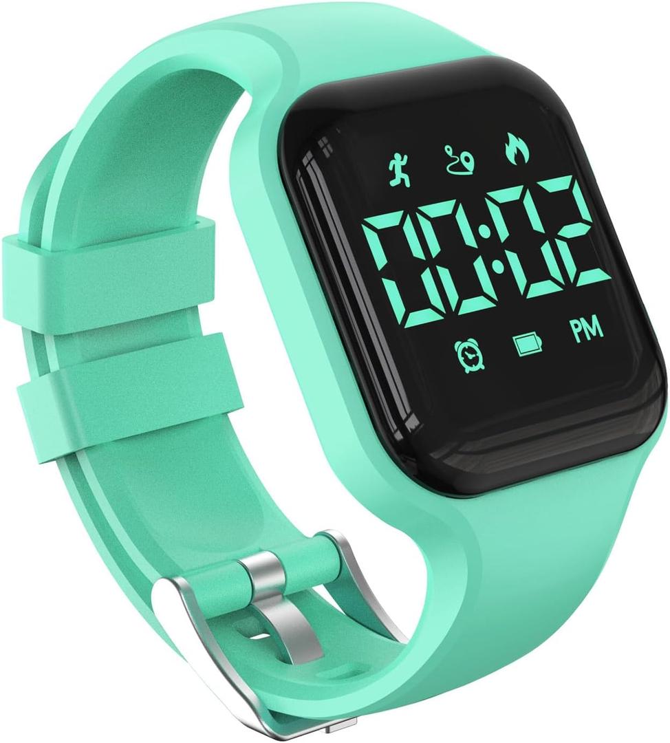 Kids' Digital Sport Pedometer Watch for Boys Girls,Waterproof, Fitness Tracker Watch, with Vibrating Alarm & Calendar, for Children, Teens, Students