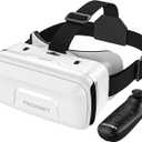 TECKNET VR Headset for Phone with Controller, Virtual Reality Headsets with HD 110°FOV AntiBlue Light Lenses & Adjustable Gears, 3D VR Headset for Kids Compatible iPhone Samsung Android 4.77.2"