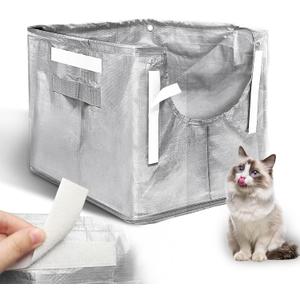 2 x 4 Pack F Type Litter Box Liners Cat Litterbox Liners Compatible with Flip Litter Box Liner Type F Reusable Waterproof Cat Litter Liners with Carrying Handles