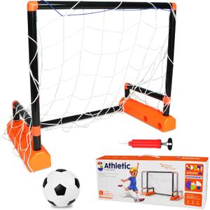 Motorized Moving Soccer Goal for Kids Ages 3-5 Indoor/Outdoor Interactive Toy with Electric Sliding Goal, Active Play, Christmas Stocking Stuffers