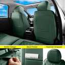 GEZHOUBA Green Car Seat Covers Full Set Universal 5-Seater Full Coverage