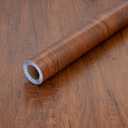 Decoroom Wood Grain Contact Paper 17.71" X 394" Peel and Stick Wallpaper Wooden Look Wallpaper Self-Adhesive for Drawer Shelf Liner Cabinet Easy to Apply (17.7" x 394", Brown Red)
