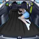 Car Air Mattress, Inflatable Bed Compatible with Tesla Model Y Mattress for SUV Truck RV Van Backseat Trunk, 6.4 ft Portable & Foldable Car AirBed Sleeping Pad for Tent Travel Camping Essentials Black