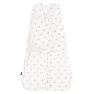 HALO 100% Cotton Sleepsack Swaddle, 3-Way Adjustable Wearable Blanket, TOG 1.5, Floral Vintage Stripe, Small, 3-6 Months