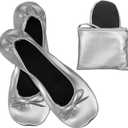 Lusofie Foldable Flats for Women with Zipper Pouch - Foldable Ballet Flats for Women for Travel Office Weddings