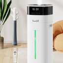 Cool and Warm Mist Humidifier Large Room, 5.3Gal/20L Humidifiers for Home 2500 sq ft, Air Humidifiers for Bedroom with Diffuser&Extended Tube, Whole House Humidifiers for Nursery Baby Plants (White)