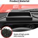 JWWY Dashboard Storage Tray Organizer for 2024-2026+ Jeep Wrangler JL & Gladiator JT, Center Console Storage Box Interior Accessories, Black, 1PC