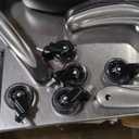 COLAMY Office Ergonomic Desk High Back Executive Chair with Pop-Out Lumbar Support, Upgraded Casters, Adjustable Headrest, Flip-Up Arms, Leather Home with Thick Cushion for Comfort - Black