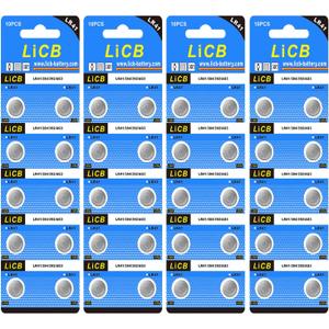 LiCB 40 Pack LR41 AG3 392 384 Batteries,Long-Lasting & Leak-Proof,High Capacity 1.5 Volt LR41 Coin & Button Cell Battery for Digital Thermometer Ornament Hearing Aid Led Watch