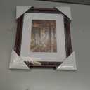 8x10 in Wood Classic Vintage Cherry Picture Frame, Ornate Gold Beaded Inner, Matted for 5x7 Photo, Tabletop or Wall Mount Display, Cherry