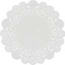 AmerCareRoyal 6“ Disposable Paper Lace Doilies, White, Case of 10,000