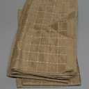 Homaxy 100% Cotton Terry Kitchen Towels(Tan, 13 x 28 inches), Checkered Designed, Soft and Super Absorbent Dish Towels, 4 Pack