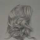 Ms Taj 11 Inch Short Wavy Hair Topper for Women with Thinning Hair, Natural Synthetic Lightweight & Breathable Hairpiece for Women with 6.5"x6.5" Base, Instantly Adds Volume and Coverage Silver Grey