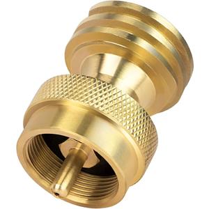 1LB Propane Cylinder Adapter for Weed Torch Burner, 20LB to 1LB Propane Tank Converter, Refill Adapter for Camping, Grilling, or Tailgating, Solid Brass Material