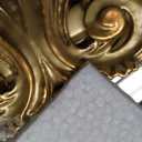 Round Mirror, 28''Baroque Style Circle Mirror Vintage Gold Metal Frame Wall Mirrors for Vanity, Bathroom or Bedroom