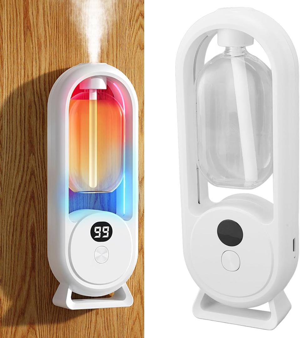 Wall Mounted Essential Oil Diffuser,Wall Mounted Essential Oil Diffuser 3 Power Level 360 Surround Spray, Battery Life with LCD Display