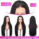SOPSFR 13x6 HD Lace Front Wigs Straight Human Hair Wigs 200% Density Straight Lace Front Wigs Human Hair with Baby Hair Brazilian Virgin Human Hair Wigs for Women 28 Inch