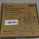 Recessed to Pendant Light Converter Kit - 6 Inch Can Light Conversion, Includes E26 Socket, Mounting Bracket, Round Ceiling Plate & 3D White Cover
