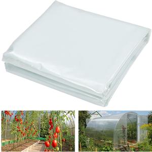 10x25 Ft Greenhouse Plastic Sheeting, 6 Mil Thickness Clear Greenhouse Polyethylene Film, UV Resistant Replacement Cover Hoop House Plastic Cover for Farming Gardening