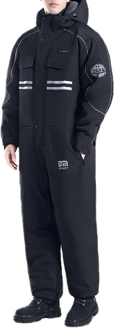 Snow Suit for Men, overoles para hombres de trabajo, Windproof Freezer Suits, Waterproof Coveralls for Outdoor (Small)
