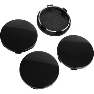 Car Wheel Center Cap Kit Outer 65mm 2.56 inches Inner 61mm 2.41 inches Fit for F-o-d FL341A096 Rims Center Hub Caps Covers Wheel Caps, 4 PCS Gloss Black