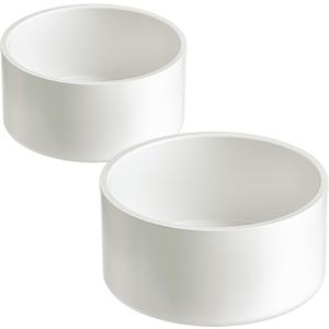 4" PVC Pipe End Cap (Fits 4.5" OD), 2 Pack Heavy Duty Slip-On Cap Fitting for Schedule 40 Pipe