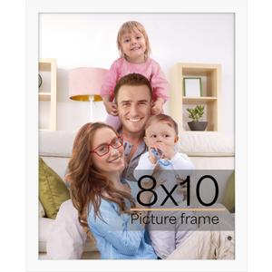 Giftgarden 8x10 Picture Frame White, 8 by 10 Thin Photo Frame for Wall Tabletop Display, Single