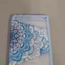 Kidcube for Amazon Kindle Fire 7 Tablet Case 12th Generation 2022 Release for Women Girls Cute Folio Cover Girly Pretty Unique Design Rotating Stand with Auto Wake/Sleep for Kindle Fire 7 Cases 7" (7-Blue Mandala)