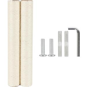 7.4cm 2.91in Diameter Cat Tree Scratching Post Replacement Sisal Pole Parts for Cat Tower (M10, 19.69in/50cm)