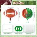 6 x 12-Piece Football Party Supplies Kit - 6 Field & 6 Foil Football Balloons for Birthday Celebrations, Game Day Tailgates & Sports-Themed Decor