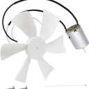 6 RV Vent Fan Motor & Fan Blade Replacement, 12V D-Shaft RV Vent Motor Compatible with Heng's, Elixir, Jensen, Jayco,Toyota Dolphin RV