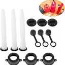 3Pack Spout Gasket Spout Plug Exhaust Cap Replacement Spout & Parts Kit for Rubbermaid, Kolpin, Gott, Can Fuel Gas Parts Lawn Mowers