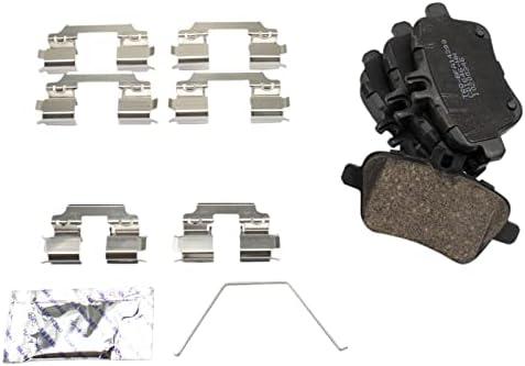 TRQ Rear Ceramic Brake Pad Set Compatible with Mercedes B250e CLA250 SLK300