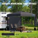 12X12 Pop Up Canopy Tent,Heavy Duty One Person Set Up Event Tent,Removable Pockets Sidewall, Easy Up Canopy with One Push Button for Extra Storage,Grey
