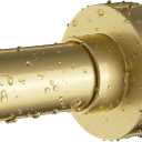 Gold Shower Curtain Rod 34-66 Inches(2.8-5.5ft) Never Rust Adjustable Shower Rod Spring Tension Non Slip No Drilling Shower Rods for Bathroom Garland Window