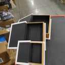 Deco 79 Wooden Decorative Box Love, Hope, Faith Faux Storage Book Book Shaped Boxes with Black Spine and Gold Accents, Set of 3 Decorative Keepsake Boxes 11", 8", 6"H