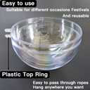 Jishi 10pk Clear Plastic Christmas Ornaments for Crafts Fillable DIY Christmas Ornaments Balls 4 Inch Acrylic Ornaments for Christmas Tree Decorations Hanging Christmas Decorations Home Decor Supplies