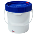 1 Gallon Bucket Pail with Lid PolyEthylene Plastic (HDPE) Food Safe BPA Free Storage Container Thickened 65Mil AirTigh Leak Proof Seal Screw On Lid All Purpose Premium Quality Buckets FDA Compliance