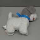 OR OR TU Walking Barking Toy Dog with Remote Control Leash, Plush Puppy Electronic Interactive Toys for Kids, Shake Tail,Pretend Dress Up Realistic Stuffed Animal Dog Age 3 4 5 6+ Years Old Best Gift (Grey+White)