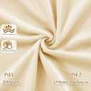 3 Pcs Ivory Velvet Stretch Couch Cushion Cover, Soft Sofa Seat Cushion Covers, Sofa Cushion Slipcover with Elastic Bottom(Non-Slip & Anti-Scratch)