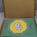 Mahjong Mat for Table 31.5''x31.5'', Mahjong Cloth Cover with Game Rules, Mahjong Tablecloth for Poker, Board Games Table Mat, Card Games, Tile Games, Dominoes (Green)