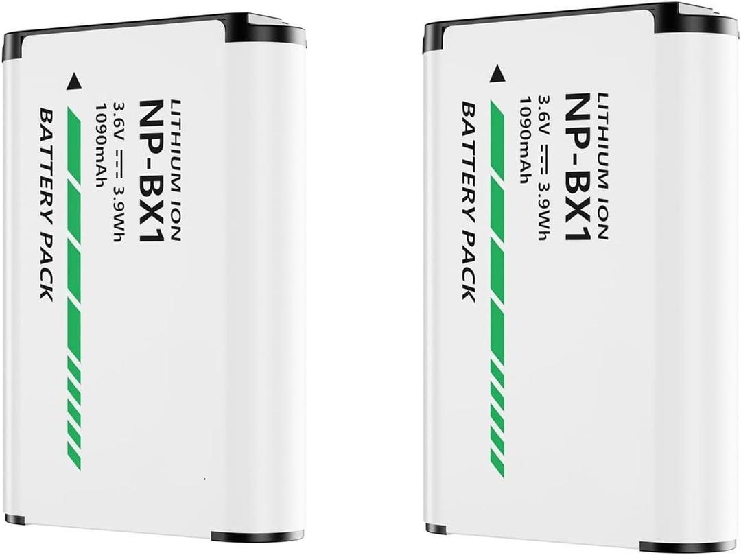 MUSM Camera Battery，Compatible for Sony， FDR-X3000R ZV-1 RX100 M7 AS300 HX400 HX60 WX350 AS300V(2pcs)