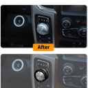 Black Gear Shift Switch Knob Cover for 2013-2017 Dodge RAM/Durango 2014-2017 Interior Accessories Gear Shift Adjust Control Switch Button Cover Ring Trim