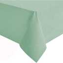 NLMUVW 52 Inch Square Vinyl Tablecloth, Heavy Duty Small PVC Table Cover 100% Waterproof Wipe Clean Table Cloth for Kitchen Dining Picnic, Sage Green, 52 x 52 inch