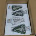 Christmas Ceramic Tree Night Light 4 Pack - 6" H Tabletop Holiday Nostalgic Decorative Lights with ON/Off Switch, Vintage Night Light for Gift Bedroom Bathroom Living Room Porch Holiday Decor (Green & Snowy Green & White)