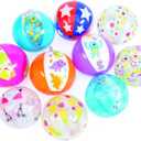 Fun Express Mini Beach Balls Bulk Set 50 Pack - 5 Inch Inflatable Pool Toys for Kids Ages 4-8 | Colorful Beach Games for Pool Party Decorations, Summer Birthday Favors & Outdoor Water Play Activities