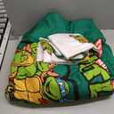 Jay Franco Nickelodeon Teenage Mutant Ninja Turtles Green Bricks 4 Piece Toddler Bed Set - Includes Reversible Comforter & Sheet Set Bedding - Super Soft Fade Resistant Microfiber