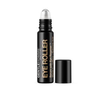 Hyaluronic Acid & Caffeine Eye Roller Serum for Men with Vitamin C  Made in USA  Depuffing Eye Roller Ball for Dark Circles & Puffiness  Mens Day & Night Anti-Aging Under Eye Serum Roller  10ml