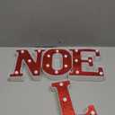 Roowest 4 Pack Christmas Light up Noel Sign LED Noel Letter Glitter Battery Powered Marquee Letters for Christmas Night Home Bar Birthday Party Bedroom Tabletop Decoration(Red)